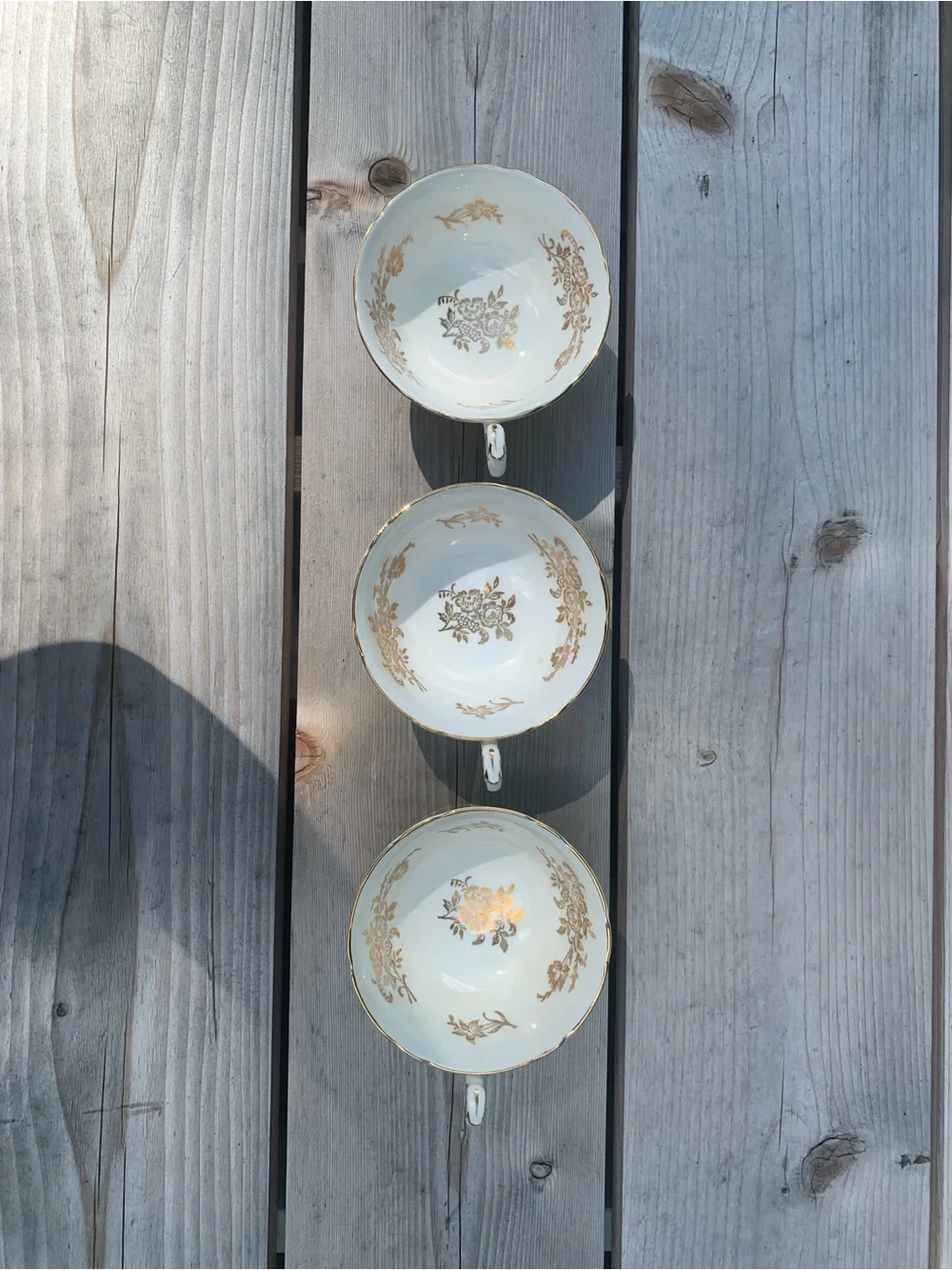 Vintage Paragon Fine Bone China Tea Cup- White & Gold Floral Filigree c.1960-63